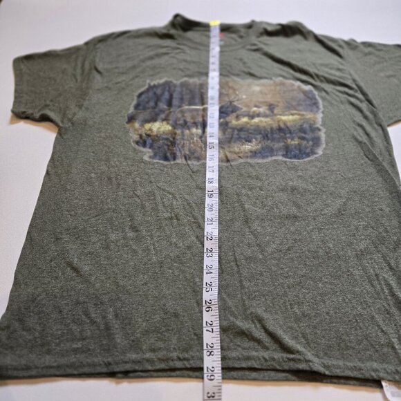 Hanes X Temp Tee Shirt Men XL Wildlife Deer Outdoor Nature Leader Buck Green VT - Picture 2 of 7